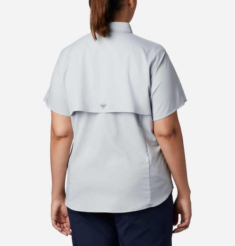 Women's Columbia PFG Tamiami II Short Sleeve Shirts Light Grey | Plus Size CA-G8413